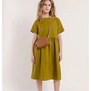 Tradlands Nico Dress Green Yellow Chartreuse Small